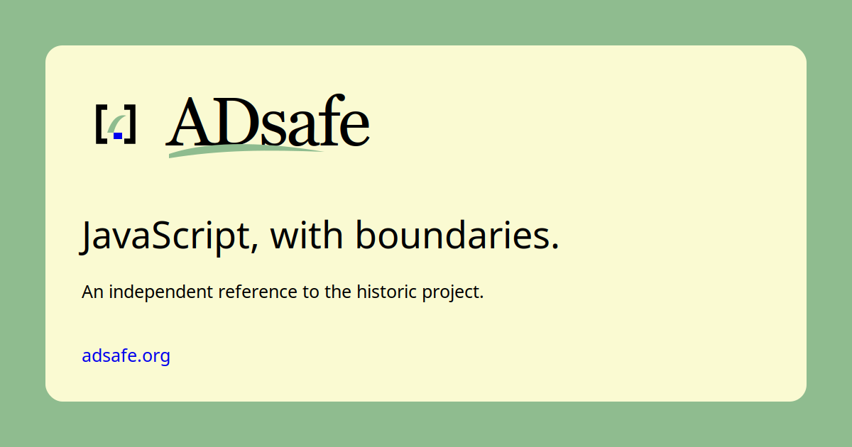 Writing Wigit ADsafe widget template: the historical pattern